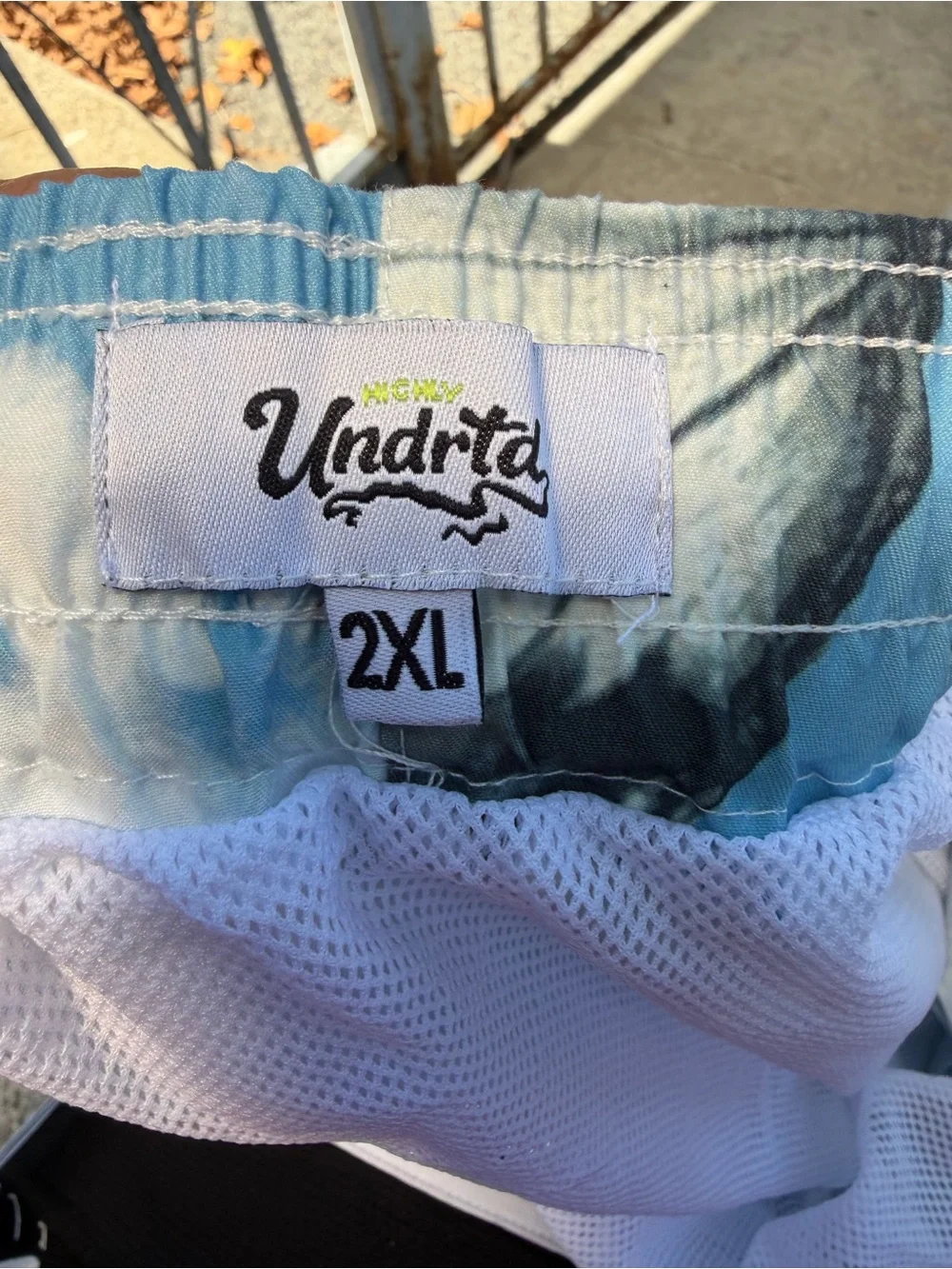 Blue Cloud & Butterfly Print Men’s Swim Shorts 2x